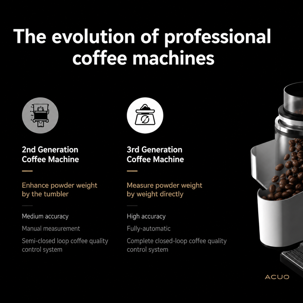 CAYE Smart X Coffee Machine from Cirelli Coffee, a commercial fully automatic coffee machine available by rental or lease enquiry with 10.1-inch touchscreen, Bionic Barista system, up to three grinders, dual milk delivery, auto-cleaning and high-volume coffee output.
