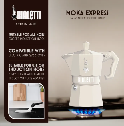Bialetti 6 Cup Cream Stovetop