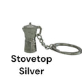 Silver Stovetop Mini Keychain