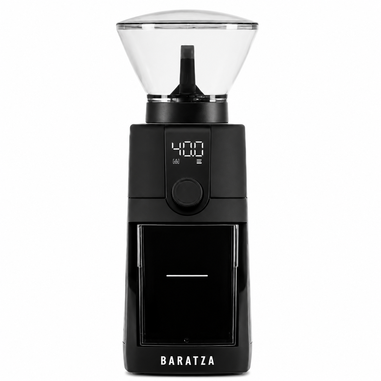 Baratza Encore ESP Pro from Cirelli Coffee, a precision electric coffee grinder with stepless grind adjustment, digital timer, single dose mode, anti-static technology, 40mm conical M2 burrs, 300g hopper and tool-free burr removal for espresso, pour over, AeroPress, French press and cold brew.