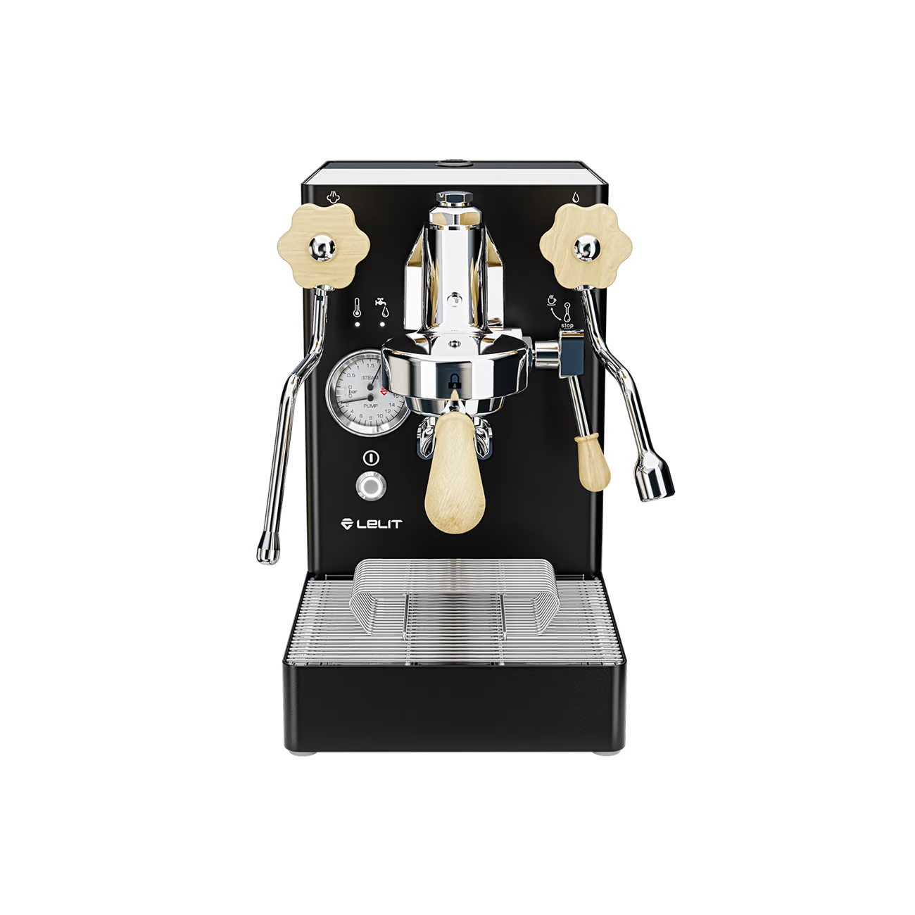 LELIT MaraX coffee machine from Cirelli Coffee, a quiet heat exchanger espresso machine with L58E group head, double-probe temperature stability system, silent pump, Xmode Coffee and Steam settings, 1.8L boiler, and compact Italian design.
