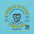 Cirelli Nespresso Compatible Coffee Pods 50 Pack with dark cacao, roasted nut flavour, creamy body, and smooth espresso crema.