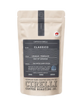 Classico Coffee Blend by Cirelli Coffee, a smooth medium-dark roast with cacao, toasted nut, and soft caramel notes for espresso, piccolo, milk coffee, plunger, and drip filter brewing.