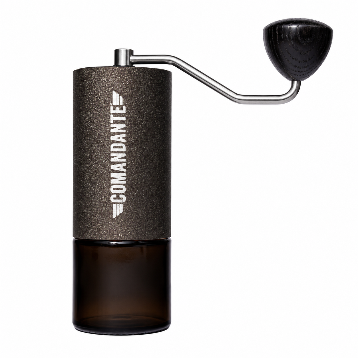 Comandante C40 Copper Grinder from Cirelli Coffee, a premium manual coffee grinder with NITRO BLADE heptagonal conical burrs, stainless steel construction, copper finish and adjustable grind settings for espresso, pour over, AeroPress, French press, cold brew and specialty coffee brewing.
