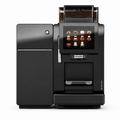 Franke A300 Coffee Machine with MS Milk System from Cirelli Coffee, a compact automatic office coffee machine with 8-inch touch screen, EasyClean cleaning, ceramic grinder, automatic descaling, hot milk and milk foam dosing, and tanked or plumbed setup.