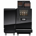 Franke A600 MS Coffee Machine from Cirelli Coffee, a premium automatic office and self-service coffee machine with 8-inch touchscreen, MS Milk System, FoamMaster milk foam technology, CleanMaster cleaning, automatic height-adjustable outlet, and up to 150 beverages per day.