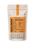 Geisha Natural Colombian specialty coffee by Cirelli Coffee, a light roast Geisha from Apía, Risaralda with florals, berries, sweet mandarine, sugar cane, rose honey, silky body, and natural anaerobic processing.