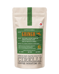 Gringo Coffee Blend by Cirelli Coffee, a smooth medium-dark roast featuring Mexican Kassandra with creamy body, low acidity, chocolate depth, and a lingering finish for espresso, milk coffee, filter, plunger, and stovetop brewing.