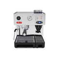 LELIT Anita coffee machine from Cirelli Coffee, a compact stainless steel espresso machine with built-in grinder, 38mm conical burrs, PID temperature control, manometer, steam wand, and 2.5L water tank for home coffee.