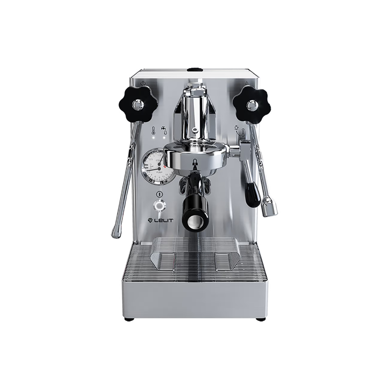 LELIT MaraX coffee machine from Cirelli Coffee, a quiet heat exchanger espresso machine with L58E group head, double-probe temperature stability system, silent pump, Xmode Coffee and Steam settings, 1.8L boiler, and compact Italian design.
