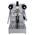 Lelit Mara X V2 with Flow Control Paddle from Cirelli Coffee, a compact heat exchanger espresso machine with E61-style group head, dual temperature probes, 1.8L stainless steel boiler, PID control, double manometer, anti-burn wands, and stainless steel housing.
