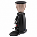 MACAP M2M Black Coffee Grinder from Cirelli Coffee, a compact black doserless on-demand espresso grinder with 50mm flat hardened steel burrs, 150W low-speed motor, stepped grind adjustment and 250g bean hopper for home baristas.