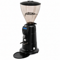 MACAP MXD Digital Black Coffee Grinder from Cirelli Coffee, a powerful black digital on-demand espresso grinder with three programmable doses, manual dosing, 75mm flat hardened steel blades, 340W low-speed motor, stepless grind adjustment, dosing counter and 1.4kg bean hopper.