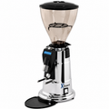 MACAP MXD Xtreme Digital Chrome Coffee Grinder from Cirelli Coffee, a high-performance chrome digital on-demand espresso grinder with three programmable doses, manual dosing, 75mm flat titanium blades, 480W low-speed motor, stepless grind adjustment, dosing counter and 1.4kg bean hopper.
