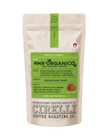 Mr Organico Coffee Blend by Cirelli Coffee, an organic medium-to-dark roast with cacao, toasted nut, and caramel notes for espresso, milk coffee, stovetop, plunger, and filter brewing.