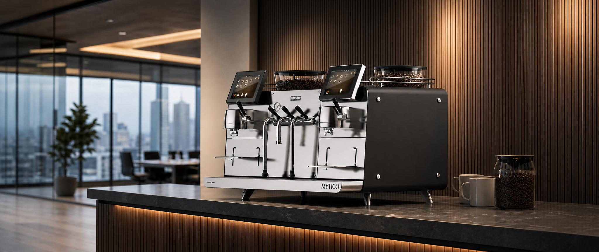Office coffee machines by Cirelli Coffee for workplace espresso, cappuccino, latte, flat white, and reliable café-style coffee service.