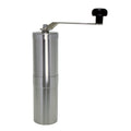 Porlex Grinder Tall from Cirelli Coffee, a portable manual hand coffee grinder with stainless steel body, ceramic conical burrs and adjustable grind settings for fresh coffee at home, work, travel, camping, pour over, AeroPress, French press and moka pot brewing.