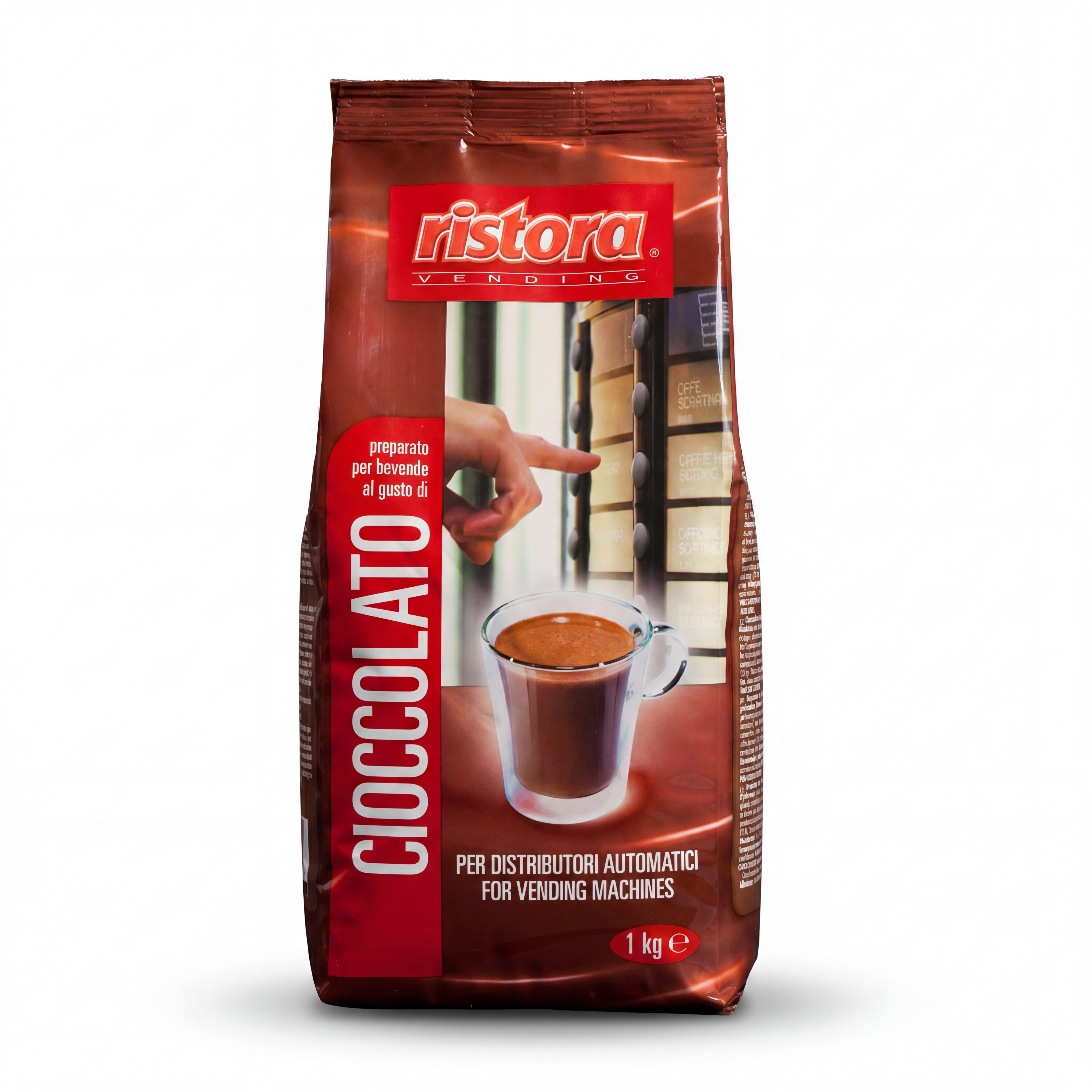Ristora Cioccolato from Cirelli Coffee, an Italian hot chocolate powder made with cocoa, sugar and skim milk powder for smooth creamy hot chocolate, vending machines, cafés, restaurants, offices and home kitchens.