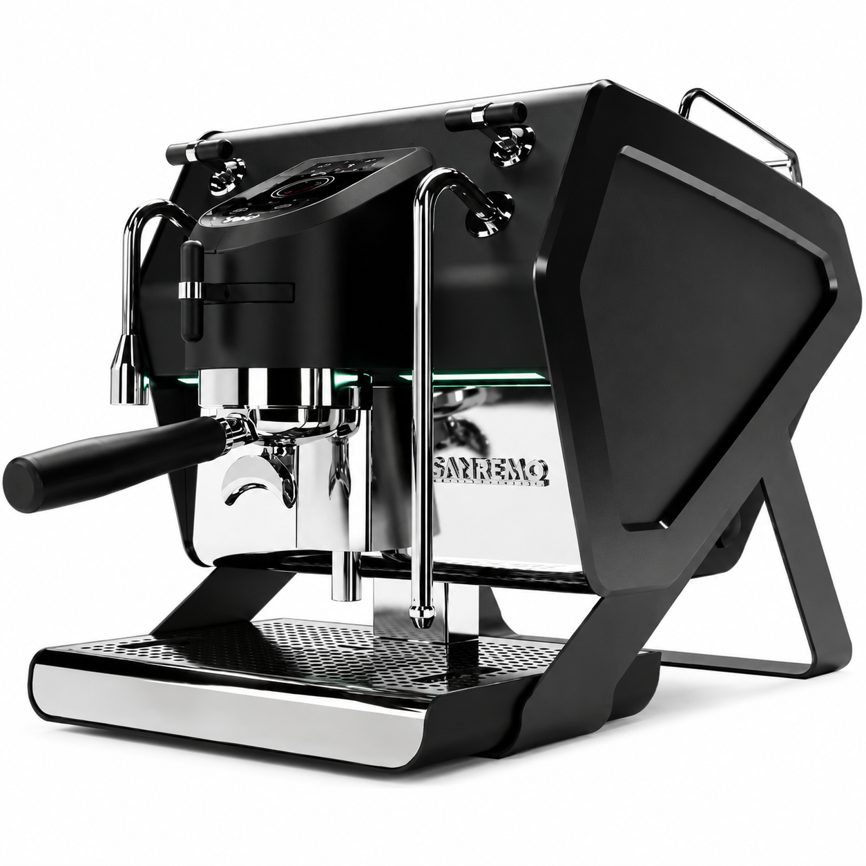Sanremo YOU Coffee Machine from Cirelli Coffee, a professional single group multiboiler espresso machine with touchscreen control, custom extraction profiles, manual paddle control, adjustable pre-infusion and post-infusion, USB profile sharing, and advanced espresso control.