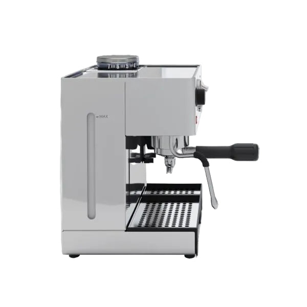 LELIT Anita coffee machine from Cirelli Coffee, a compact stainless steel espresso machine with built-in grinder, 38mm conical burrs, PID temperature control, manometer, steam wand, and 2.5L water tank for home coffee.