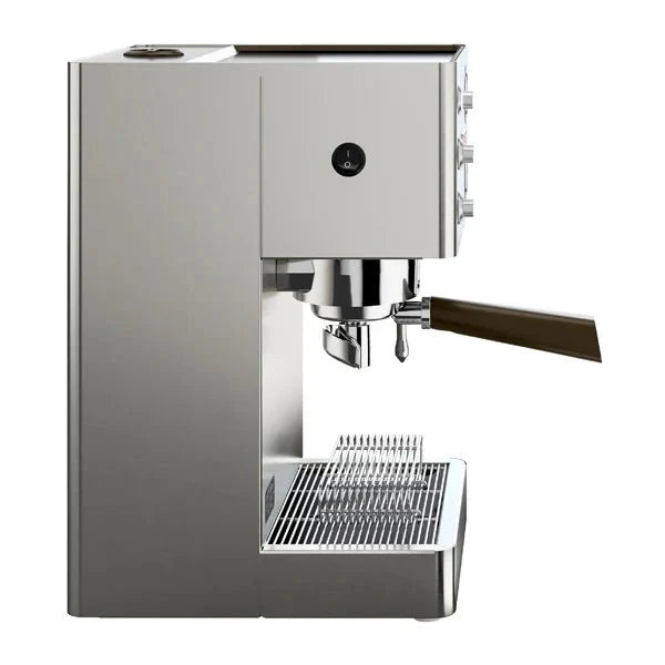 Lelit Victoria coffee machine from Cirelli Coffee, a compact stainless steel espresso machine with LELIT58 commercial grouphead, LCC OLED display, pre-infusion, manometer, and anti-burn steam wand for home baristas.