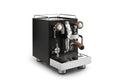 Wega W Mini Coffee Machine Bundle from Cirelli Coffee, a compact espresso machine package with professional brewing group, steam wand, hot water dispenser, adjustable spout, portafilters, tamper, milk jug, and cleaning accessories.