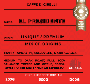 El Presidente Coffee Award Winning Coffee