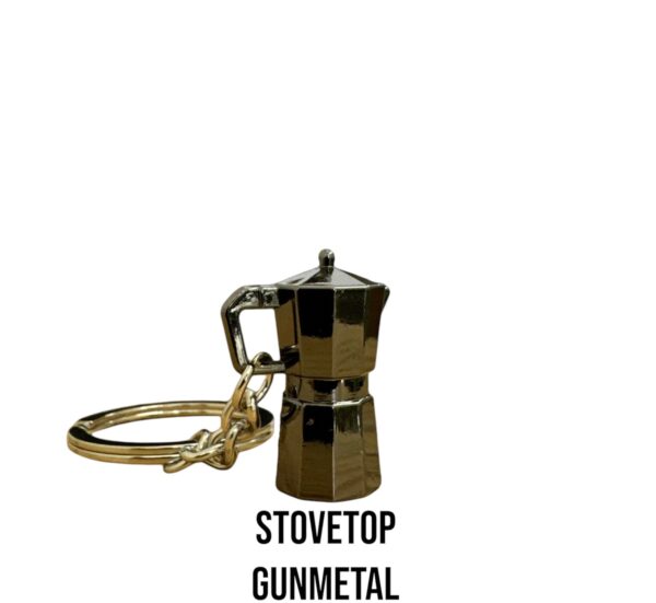Stovetop (gunmetal) keychain