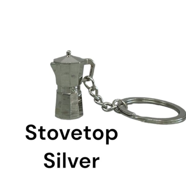 Stovetop (silver) keychain