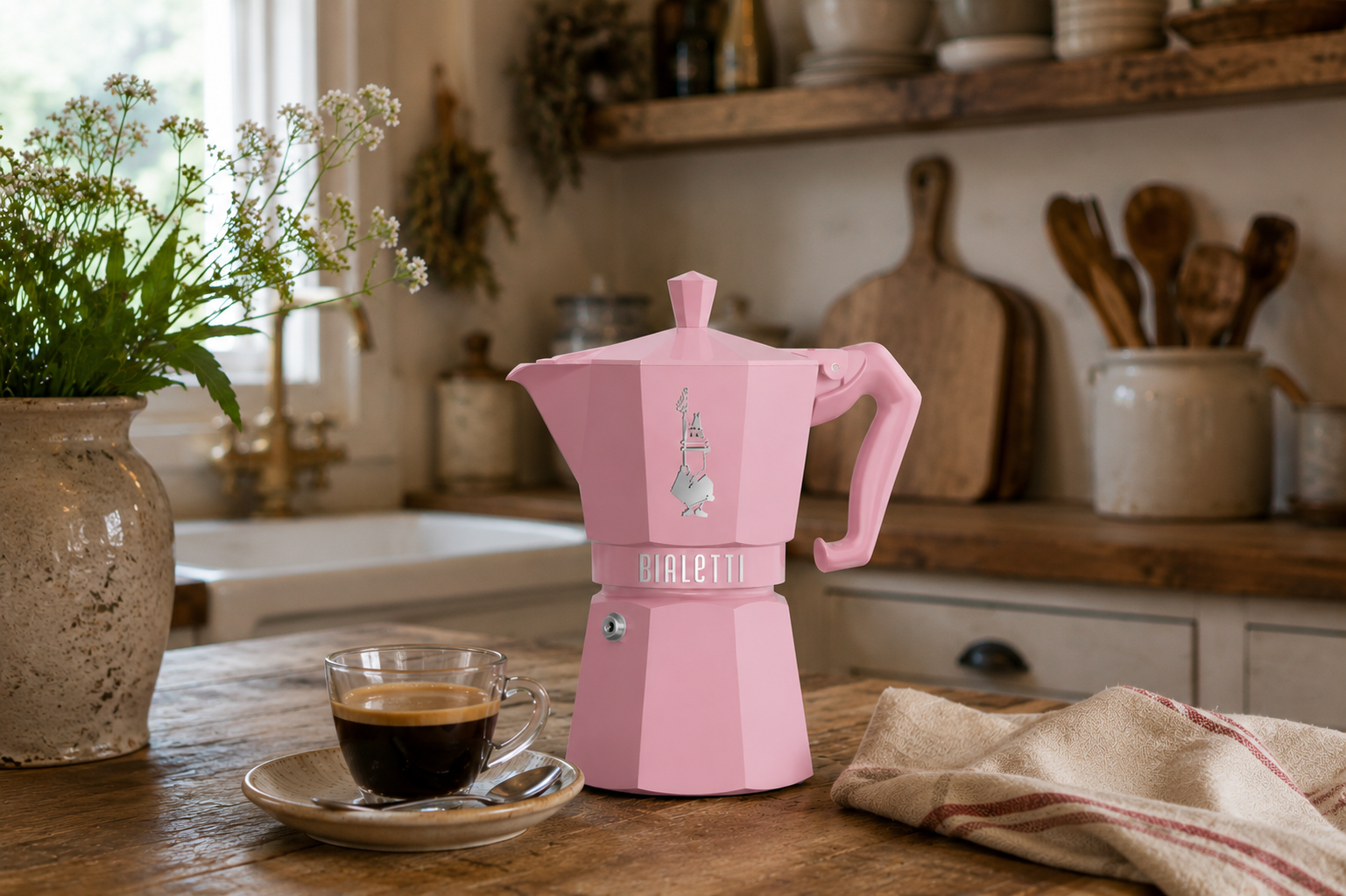 bialetti 6 cup pink in kitchen moka exclusive
